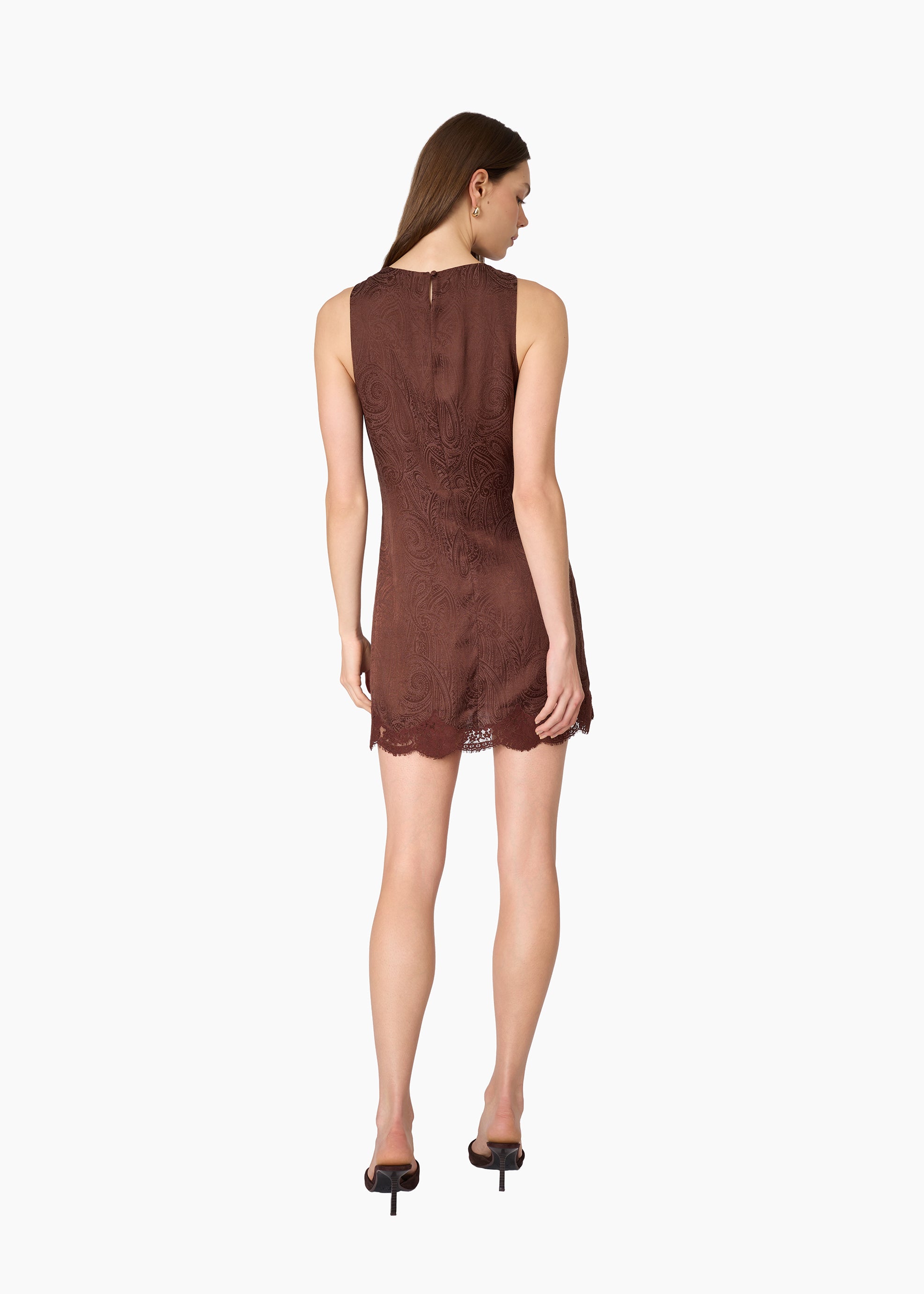 Ingram Jacquard Shift Dress Umber