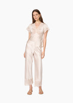 Bristol Mid Rise Lace Pant Oat