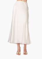 Guynan Silk Maxi Skirt Macadamia