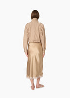 Teagan Silk Midi Skirt Birch