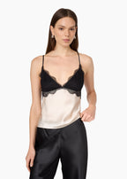 Hilda Silk Camisole Oat/Black