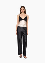Hilda Silk Camisole Oat/Black