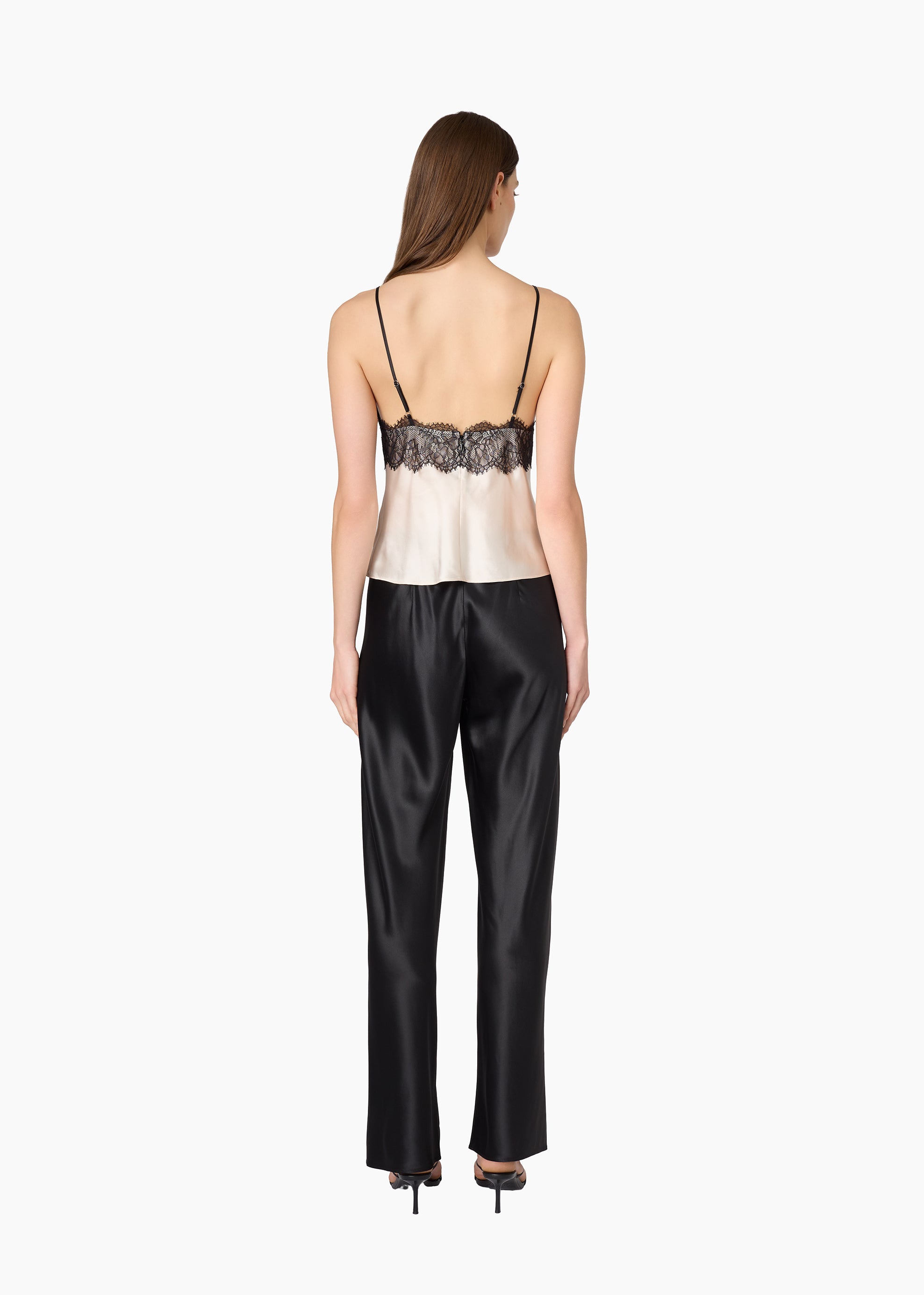 Hilda Silk Camisole Oat/Black