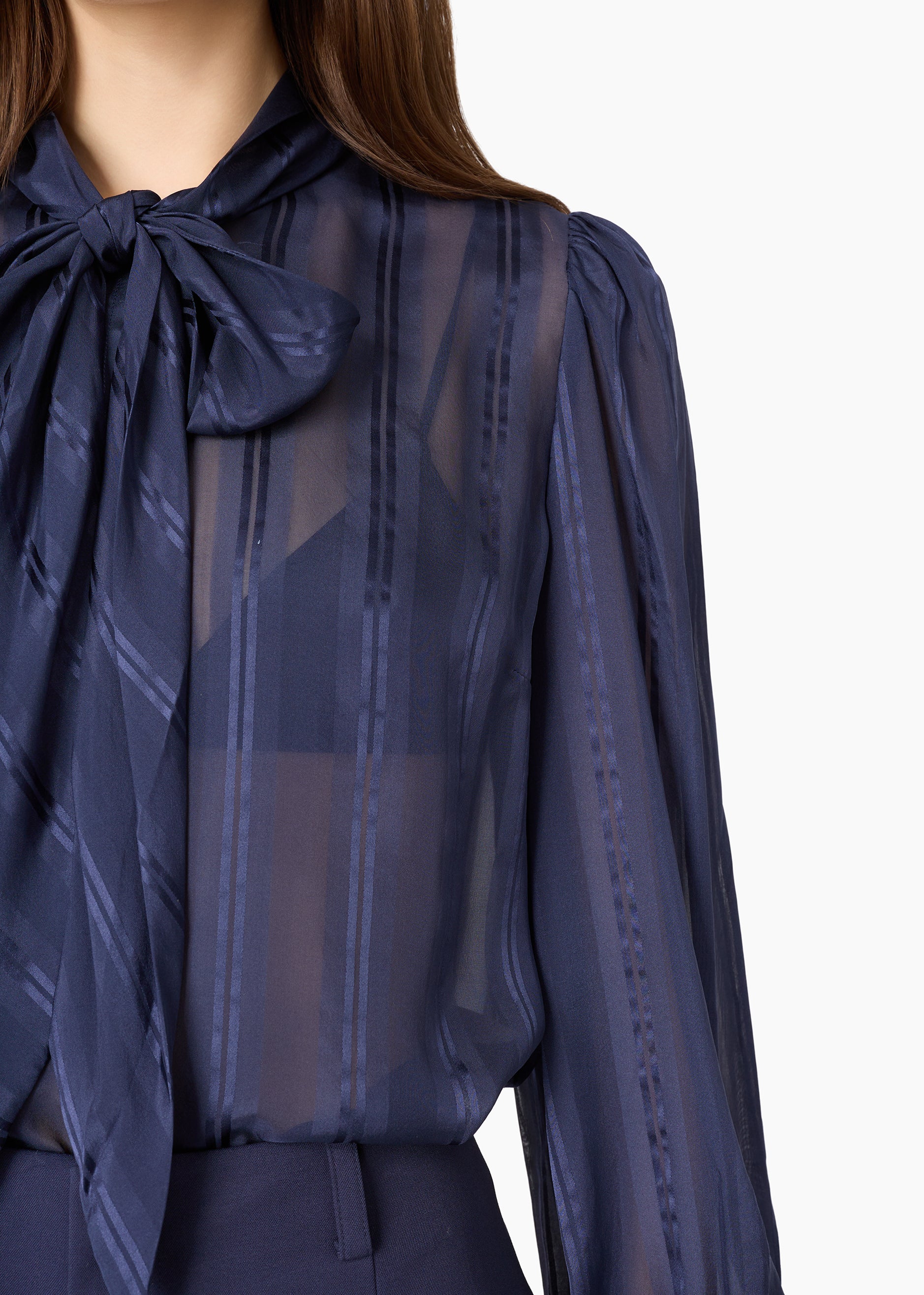 Rema Jacquard Top Navy