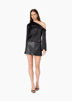 Celeste Asymmetrical Top Black