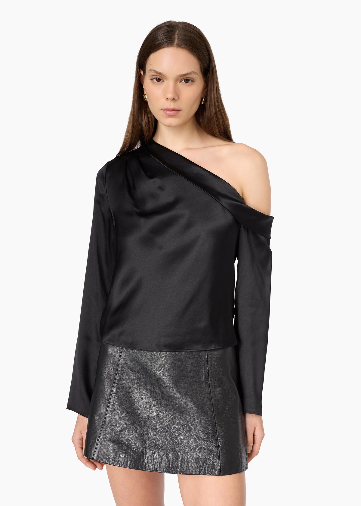 Celeste Asymmetrical Top Black