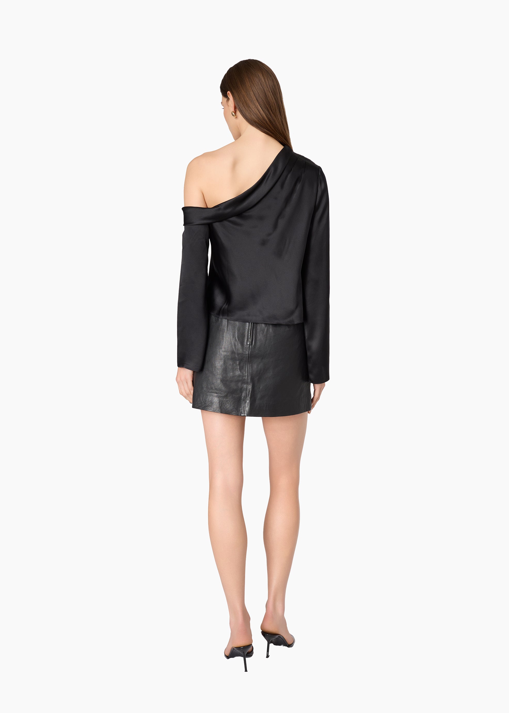 Celeste Asymmetrical Top Black