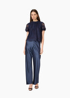Geraldine Lace Top Navy