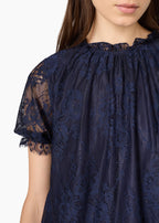 Geraldine Lace Top Navy