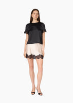 Marguerite Silk Top Black