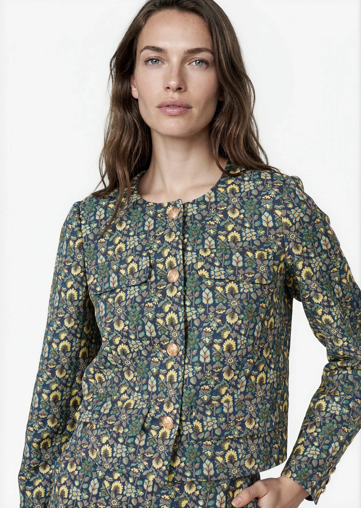 Hans Brocade Jacket Tapestry Floral
