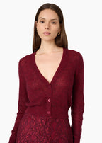 Sonny Mohair Wool Cardigan Compote