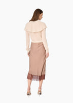Sharon Midi Skirt Brown Gingham