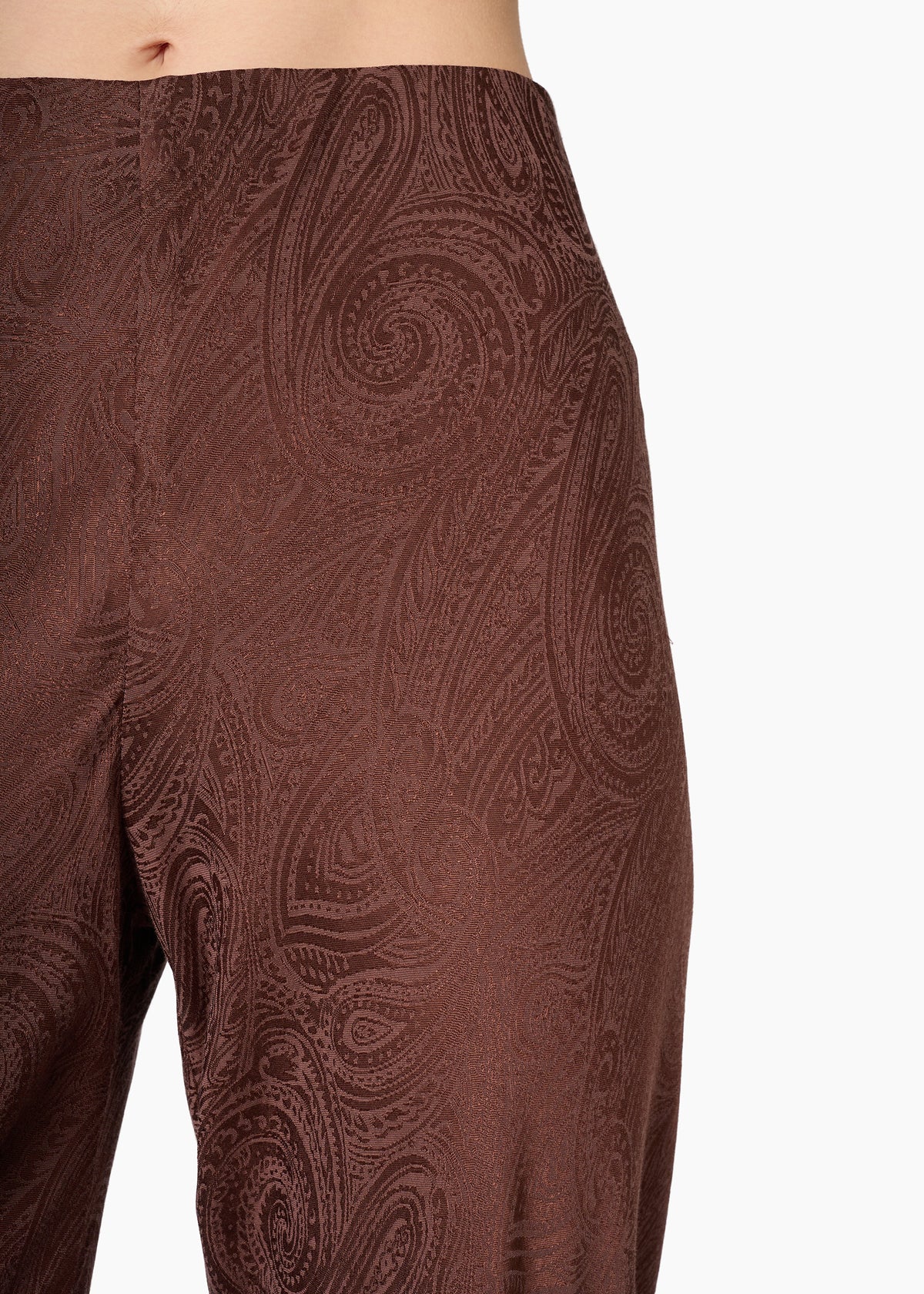 Bristol Mid Rise Jacquard Pant Umber