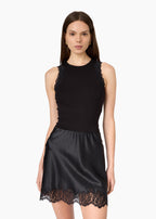 Rogers Silk Mini Skirt Black