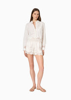 Napier Cotton Poplin Shirt White