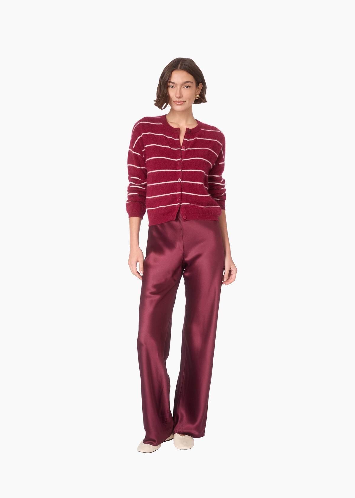 Bristol Mid Rise Pant Deep Plum