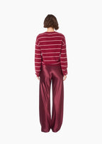 Benning Cashmere Striped Cardigan Plum Stripe