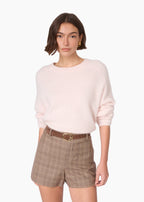 Clyde High Rise Short Beige Plaid