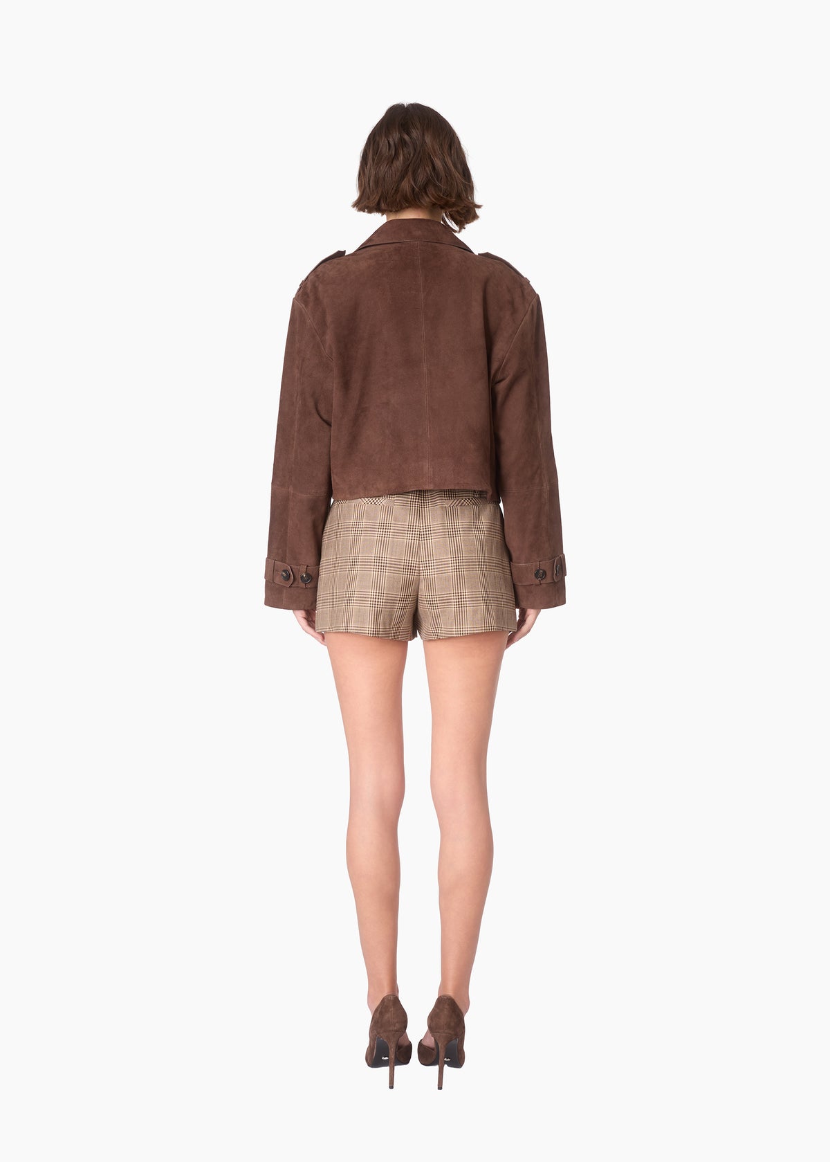 Saskia Suede Jacket Dark Umber
