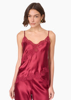 Deena Satin Camisole Cherry Wine