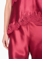 Deena Satin Camisole Cherry Wine