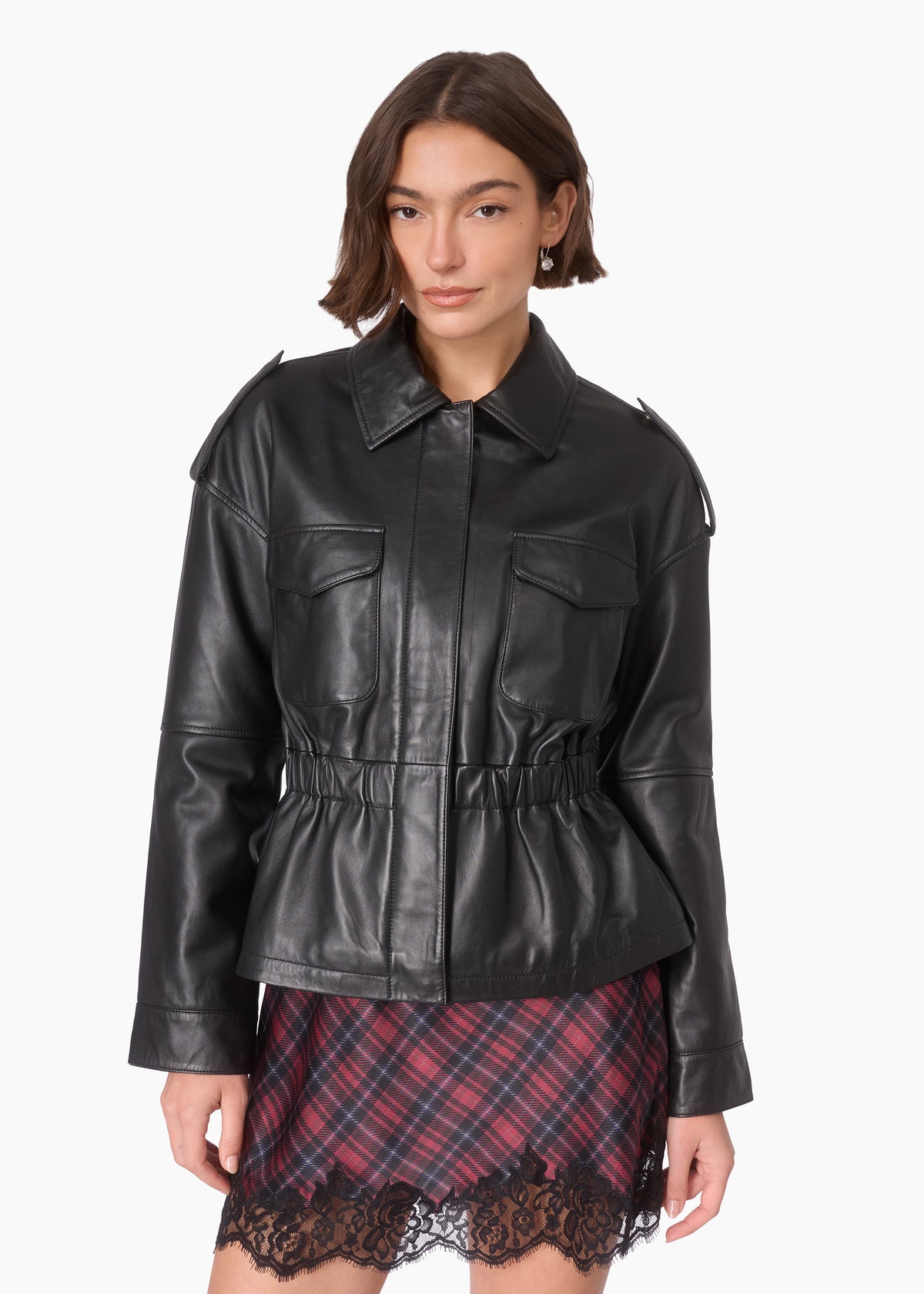 Blane Genuine Leather Jacket Black