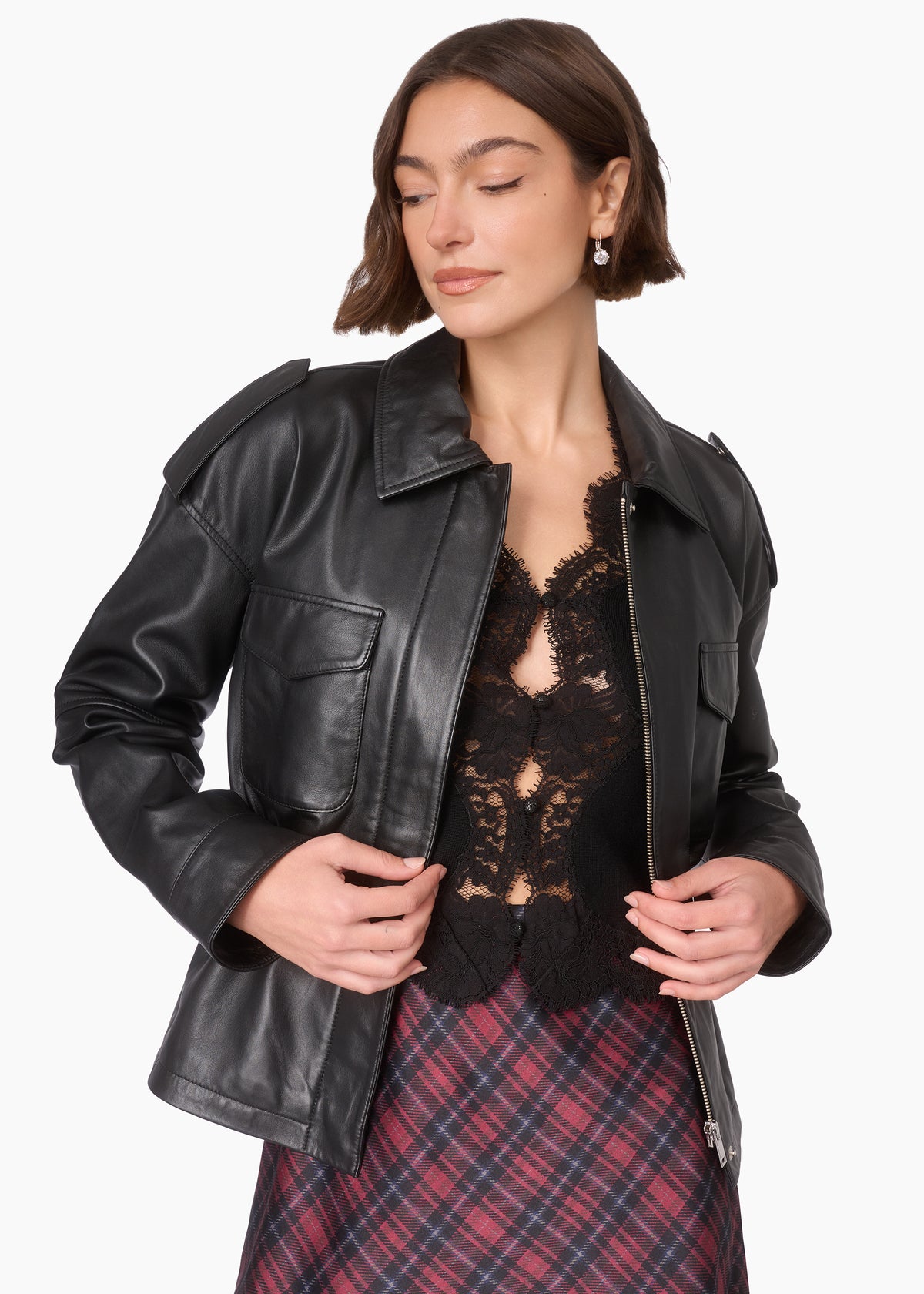 Blane Genuine Leather Jacket Black