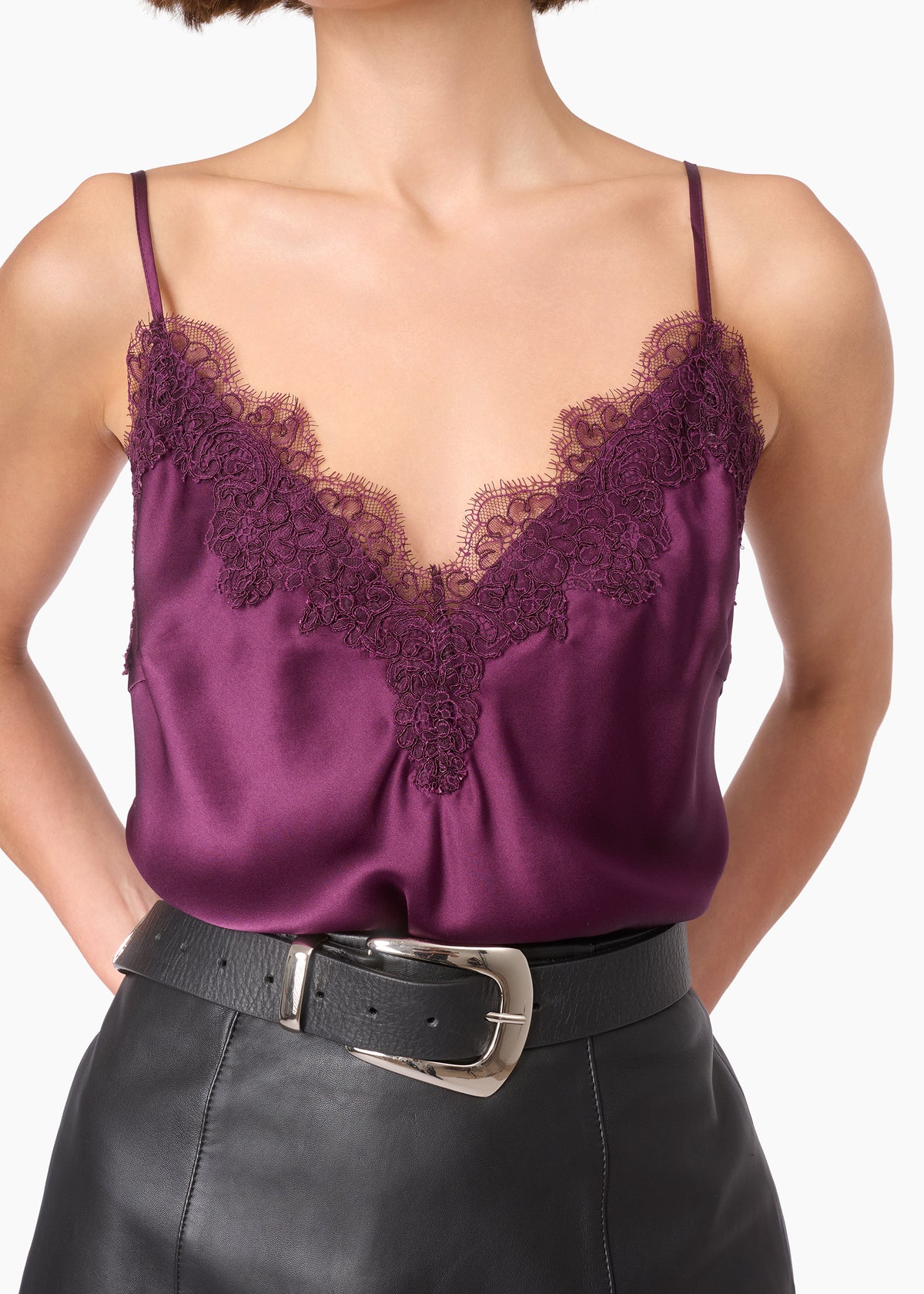 Annika Silk Camisole Fig