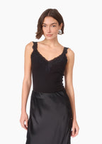 Lani Rib Knit Tank Black