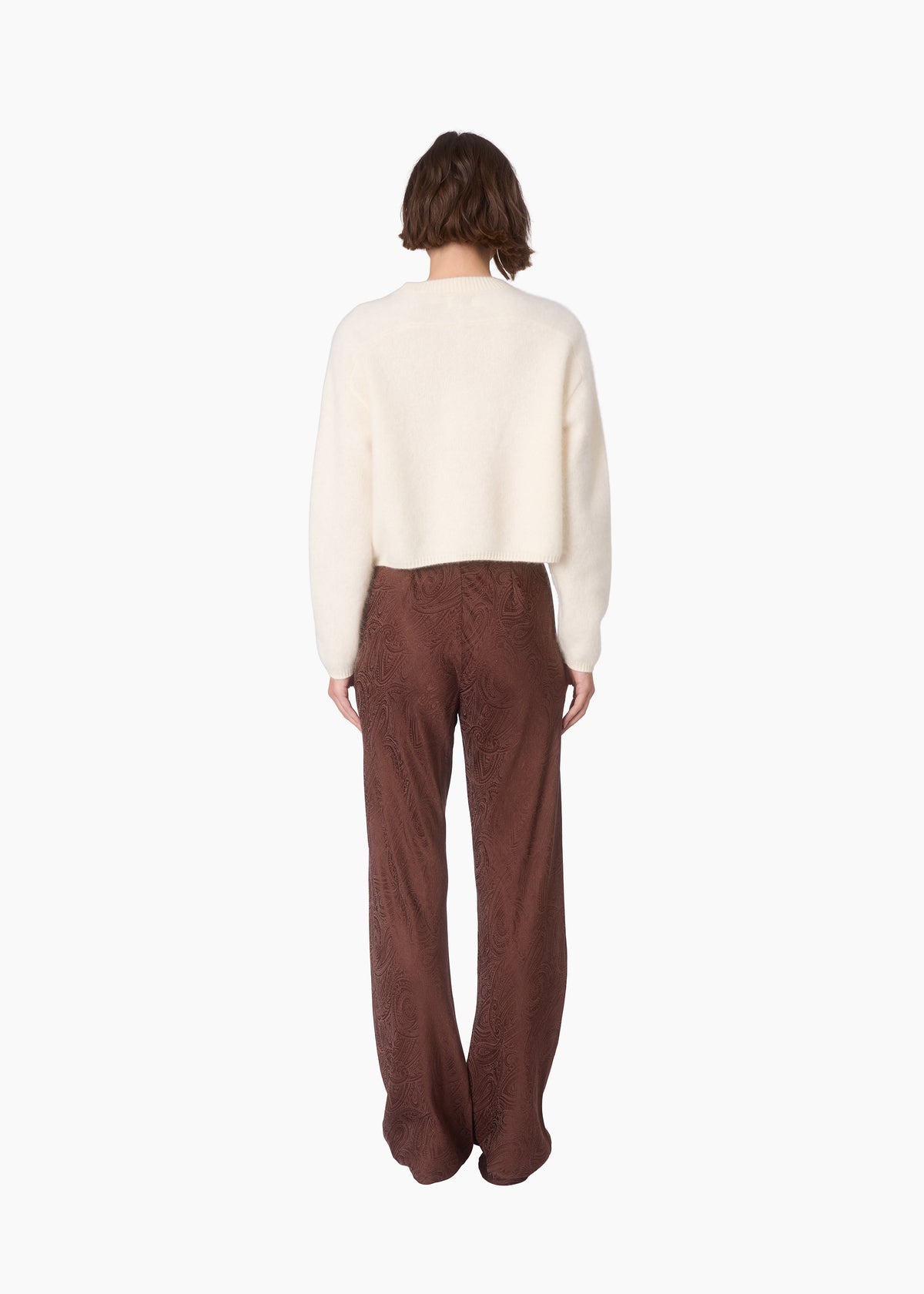 Bristol Mid Rise Jacquard Pant Umber