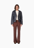 Bristol Mid Rise Jacquard Pant Umber