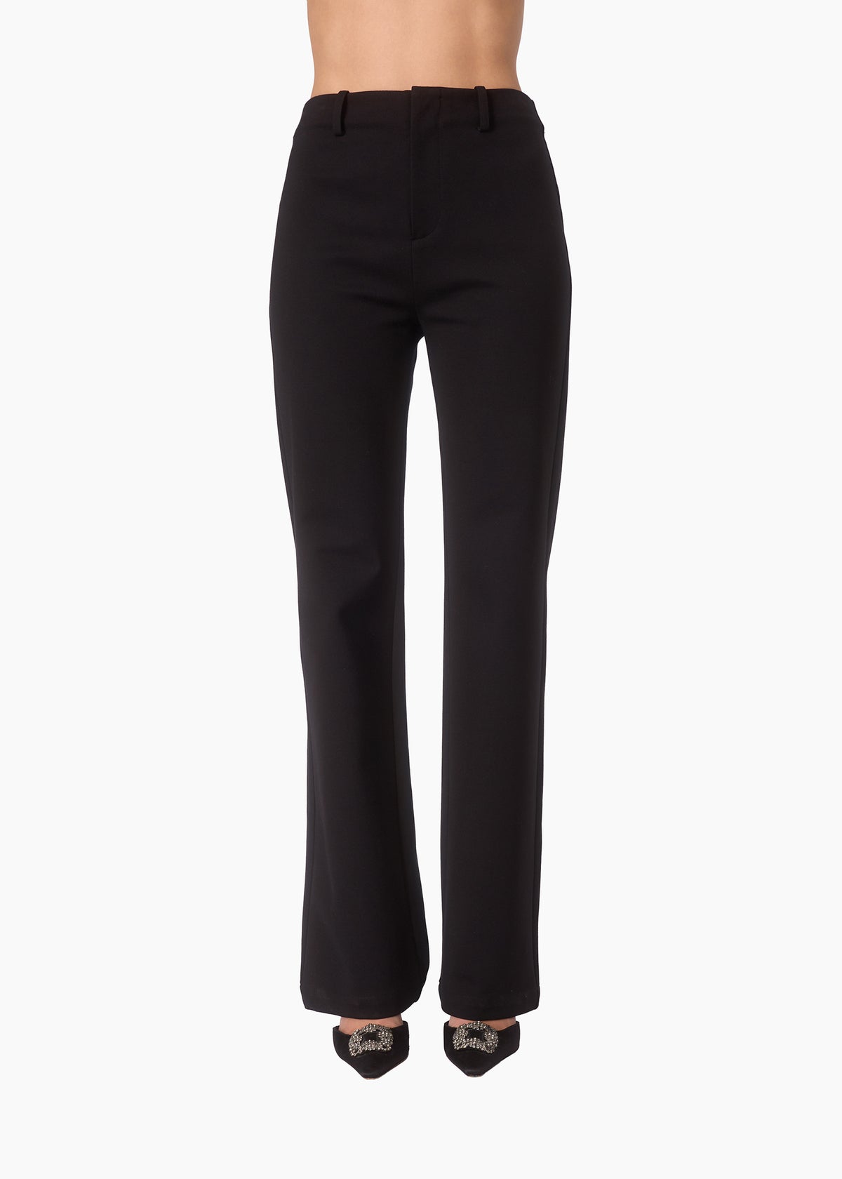 Margie High Rise Ponte Pant Black