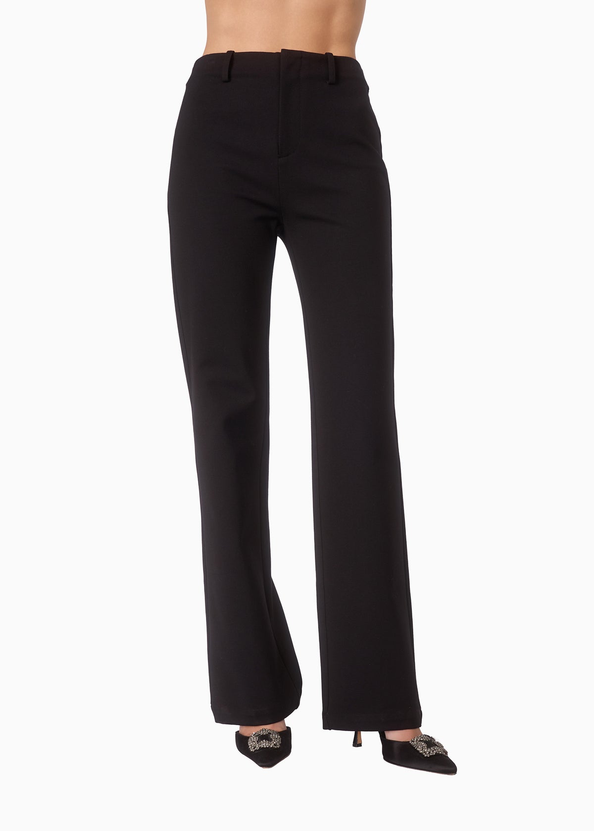 Margie High Rise Ponte Pant Black