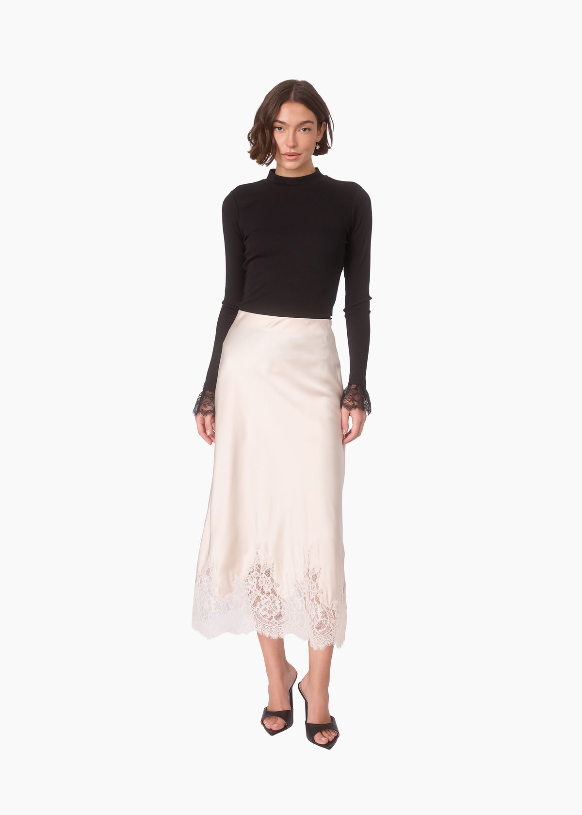 Cordelia Rib Knit Top Black