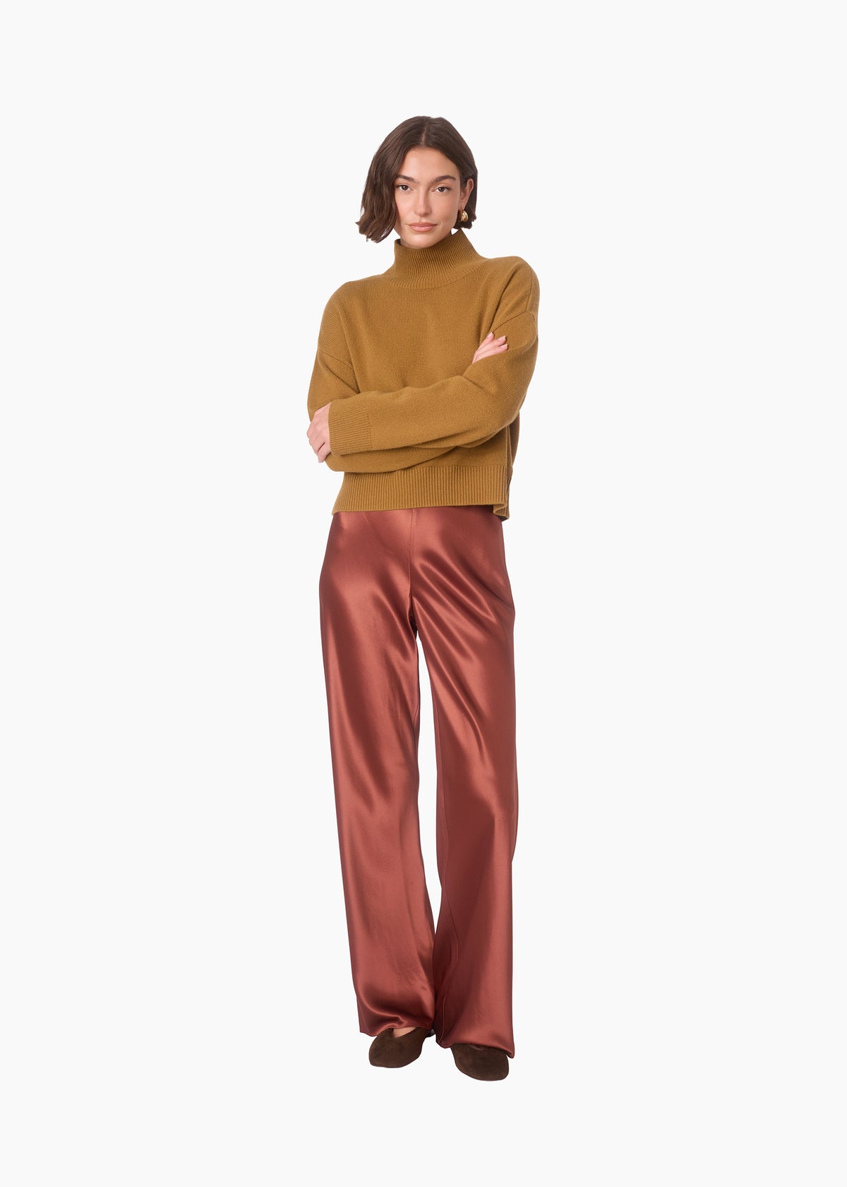 Catherine Cashmere Cropped Sweater Goldrush