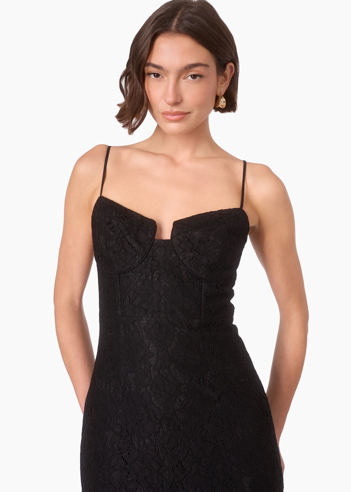 Sipsy Lace Midi Dress Black