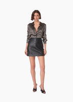 Crosby Silk Blouse Gunmetal