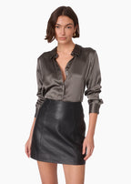 Crosby Silk Blouse Gunmetal
