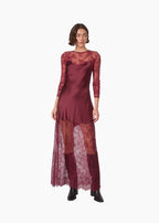 Beauregard Lace Maxi Dress Deep Plum