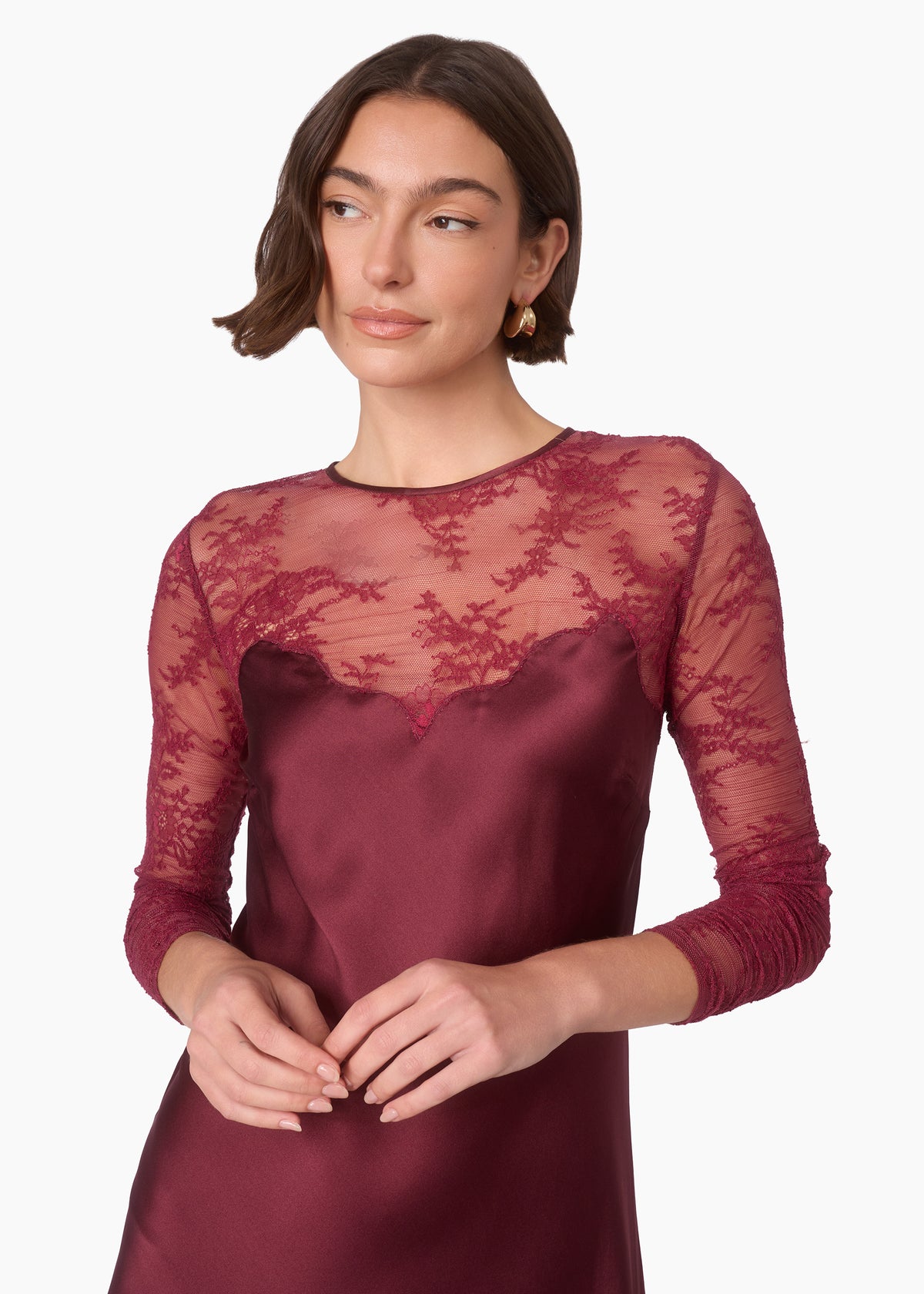 Beauregard Lace Maxi Dress Deep Plum