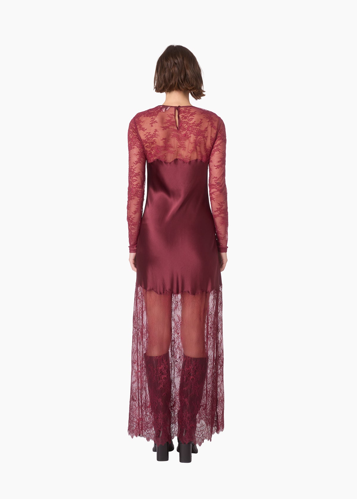 Beauregard Lace Maxi Dress Deep Plum