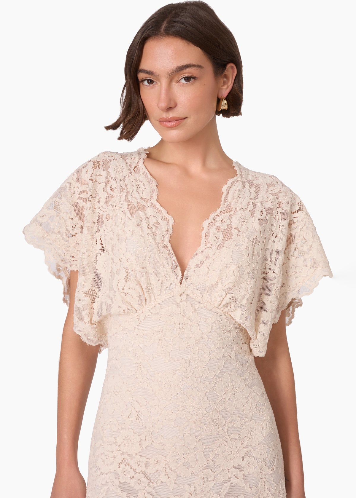 Avis Lace Maxi Dress Oat