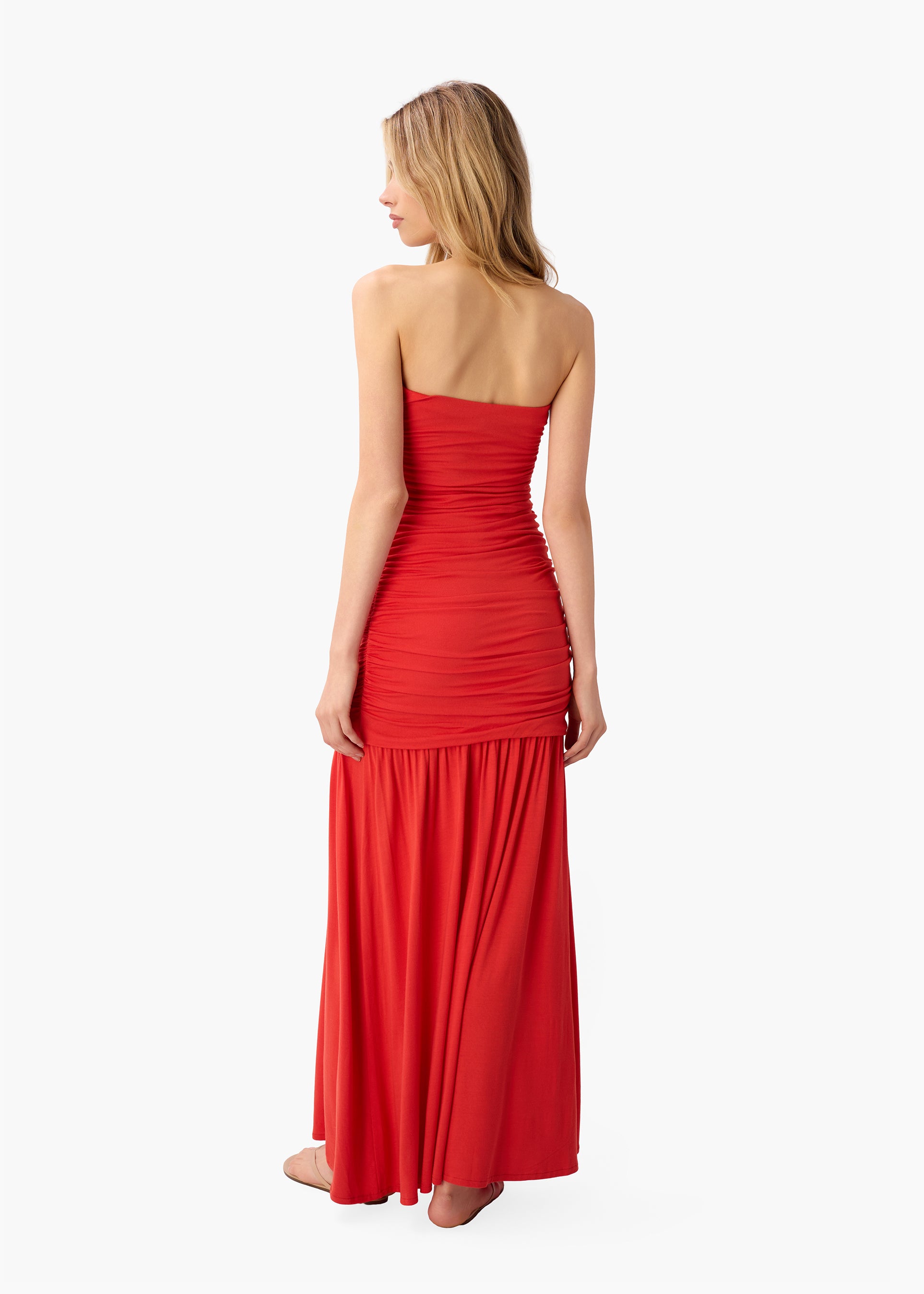 Waverly Strapless Dress Goji