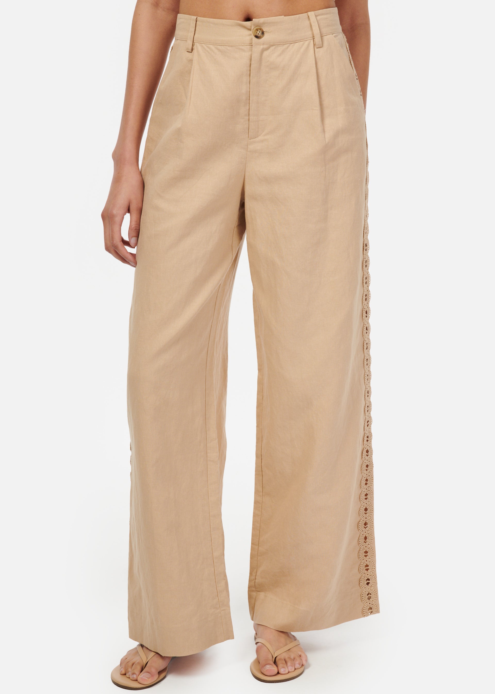 Akhila Wide Leg Pant Irish Cream