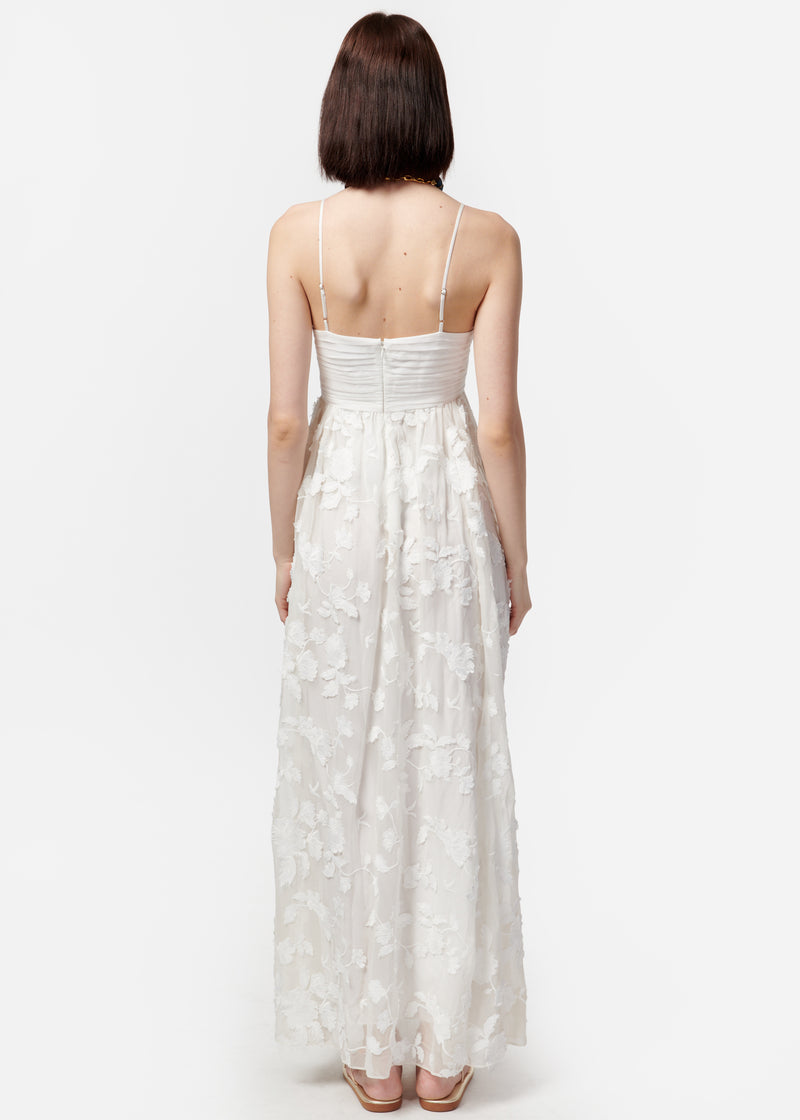 Loa Applique Dress White