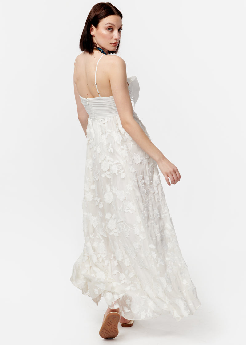 Loa Applique Dress White