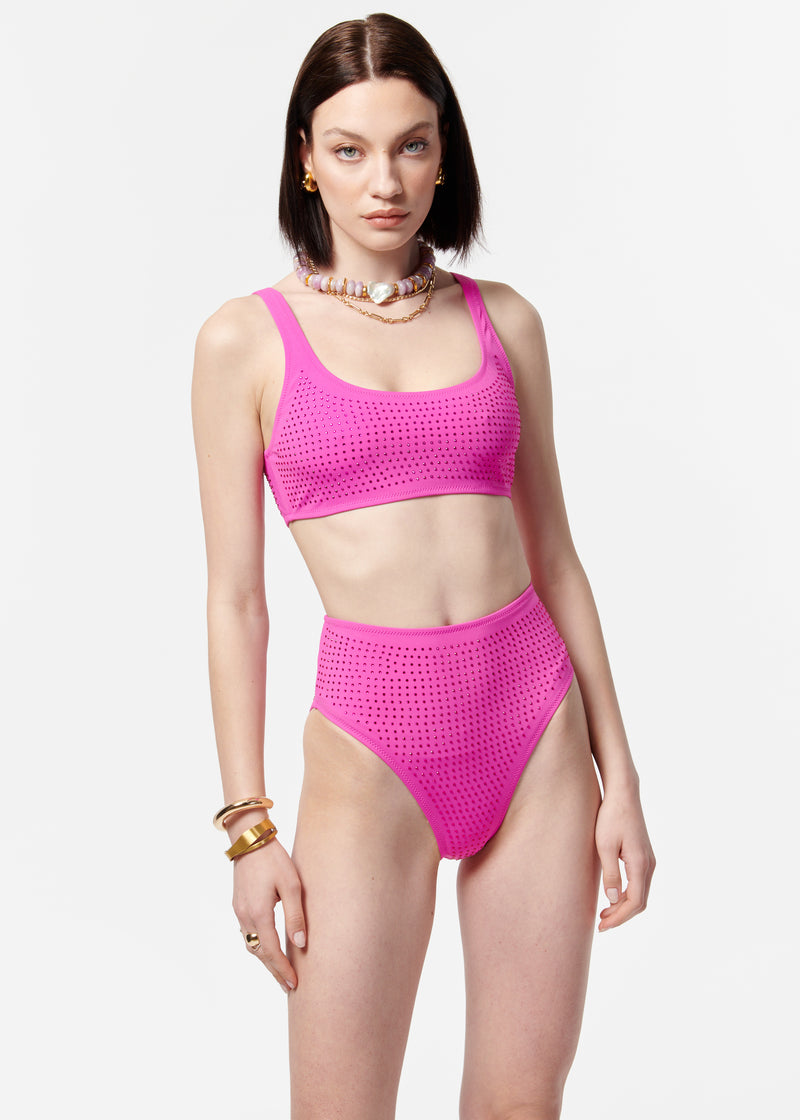 Crystal Bikini Top Petunia