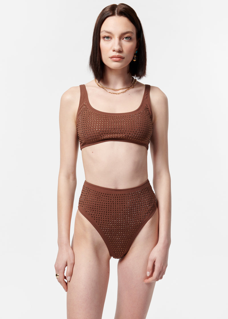 Crystal Bikini Top Coconut
