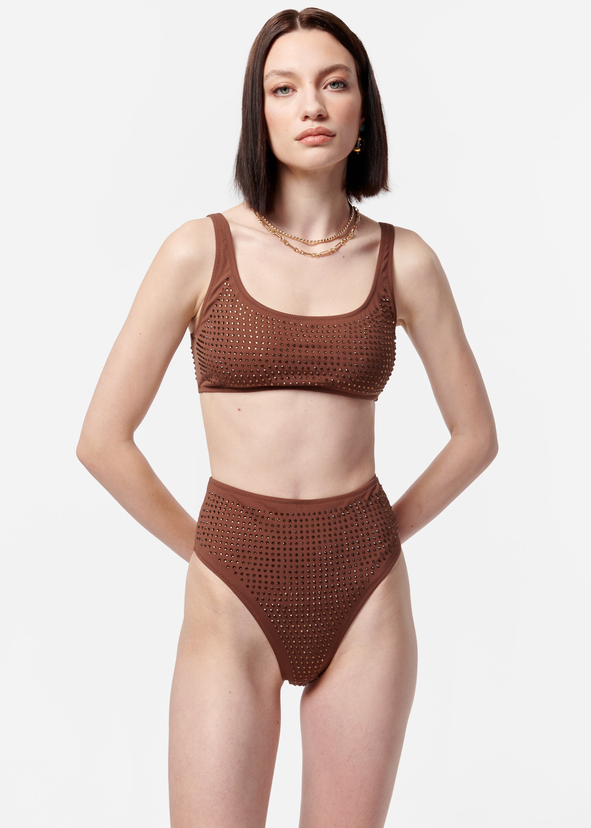 Crystal Bikini Bottom Coconut